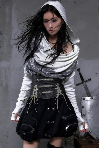 Wasteland Swing Collar Knitted Tops