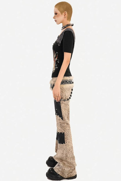 Gothic Lace-Up Rock Top