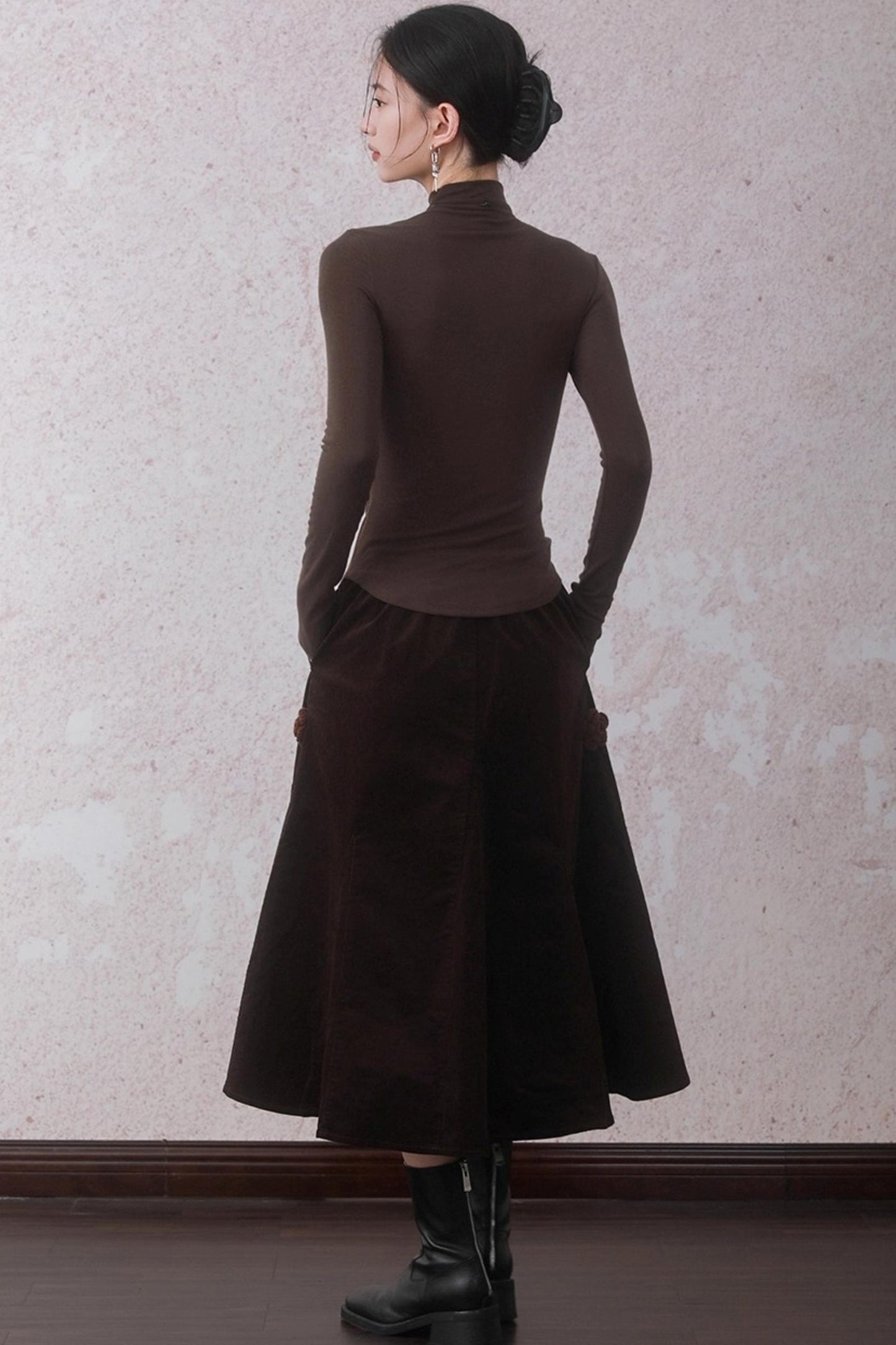 Autumn Warm Semi-Turtleneck T-shirt