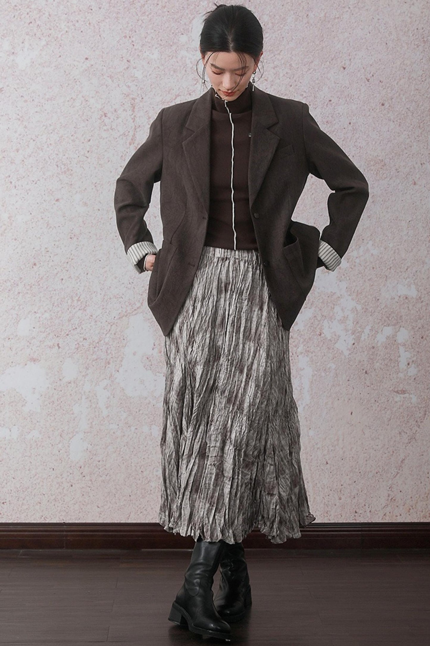 Autumn Velvet A-Line Skirt