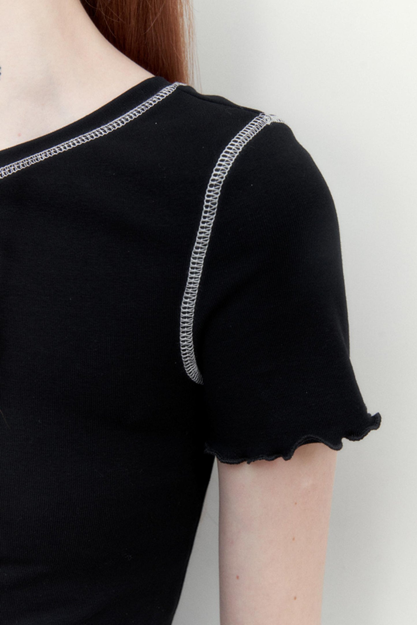 Shoulder Wood Ear Tee