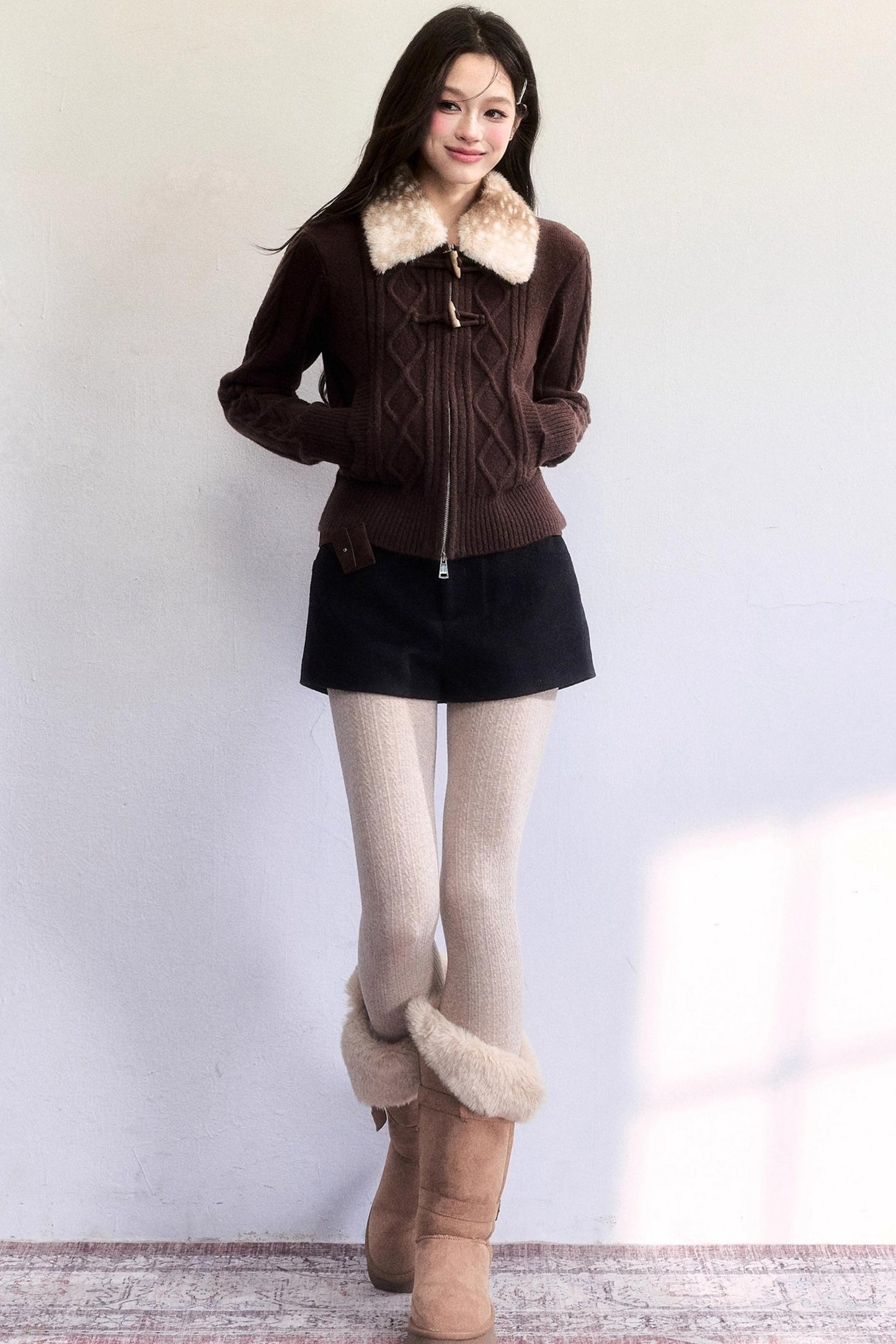 Little Deer Cable Knit Sweater