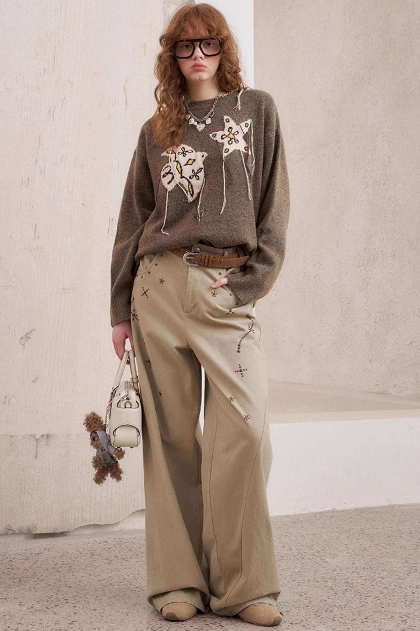 Diamond Straight Loose Wide Pants