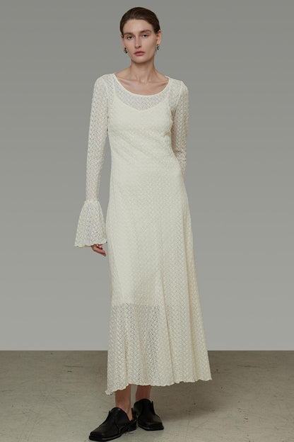 French Flared Cutout Dress