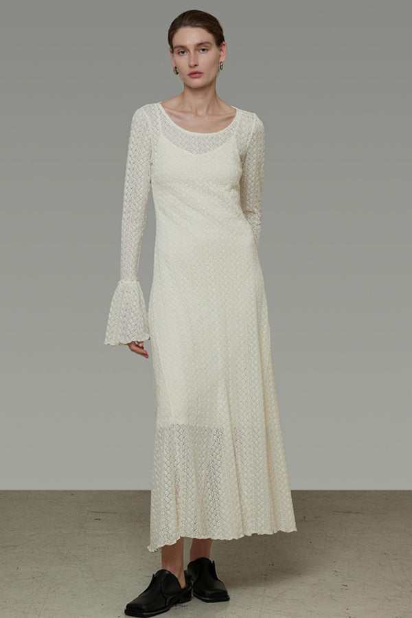 French Flared Cutout Dress