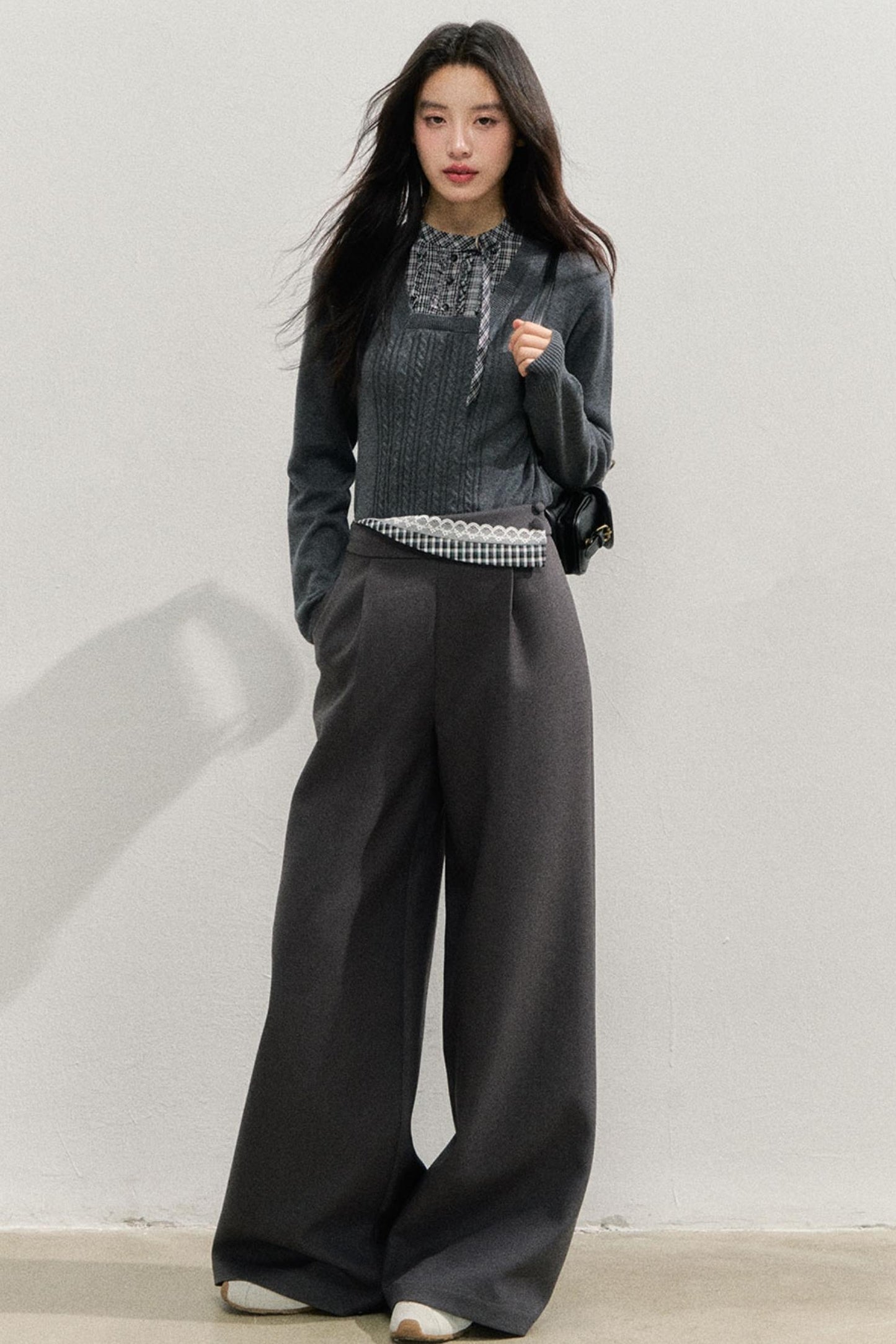 빈티지 패치워크 수트 바지