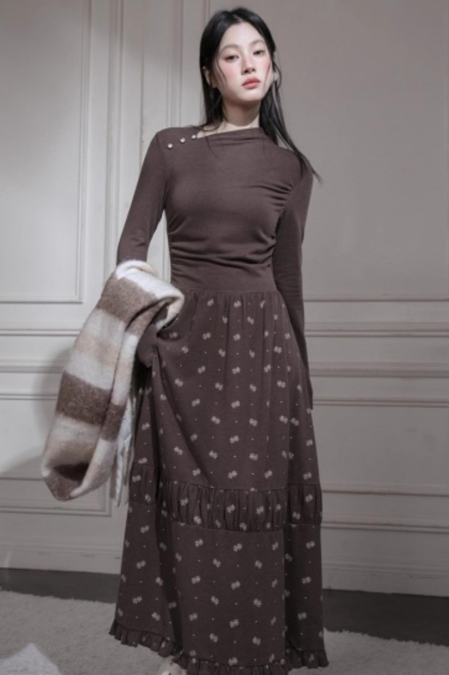 Warm Velvet Snowflake Dress