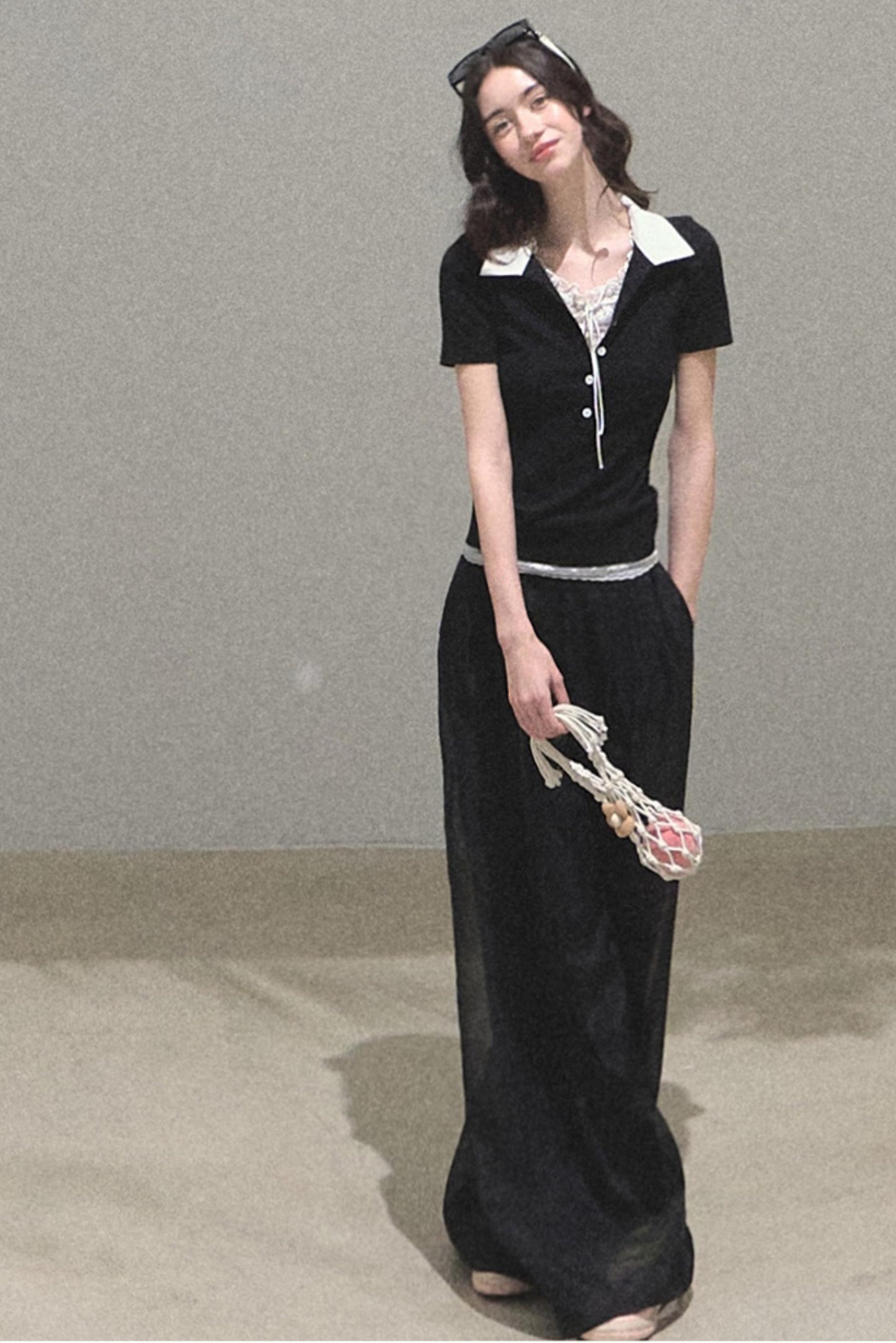 Pearlescent Wide Leg Trousers