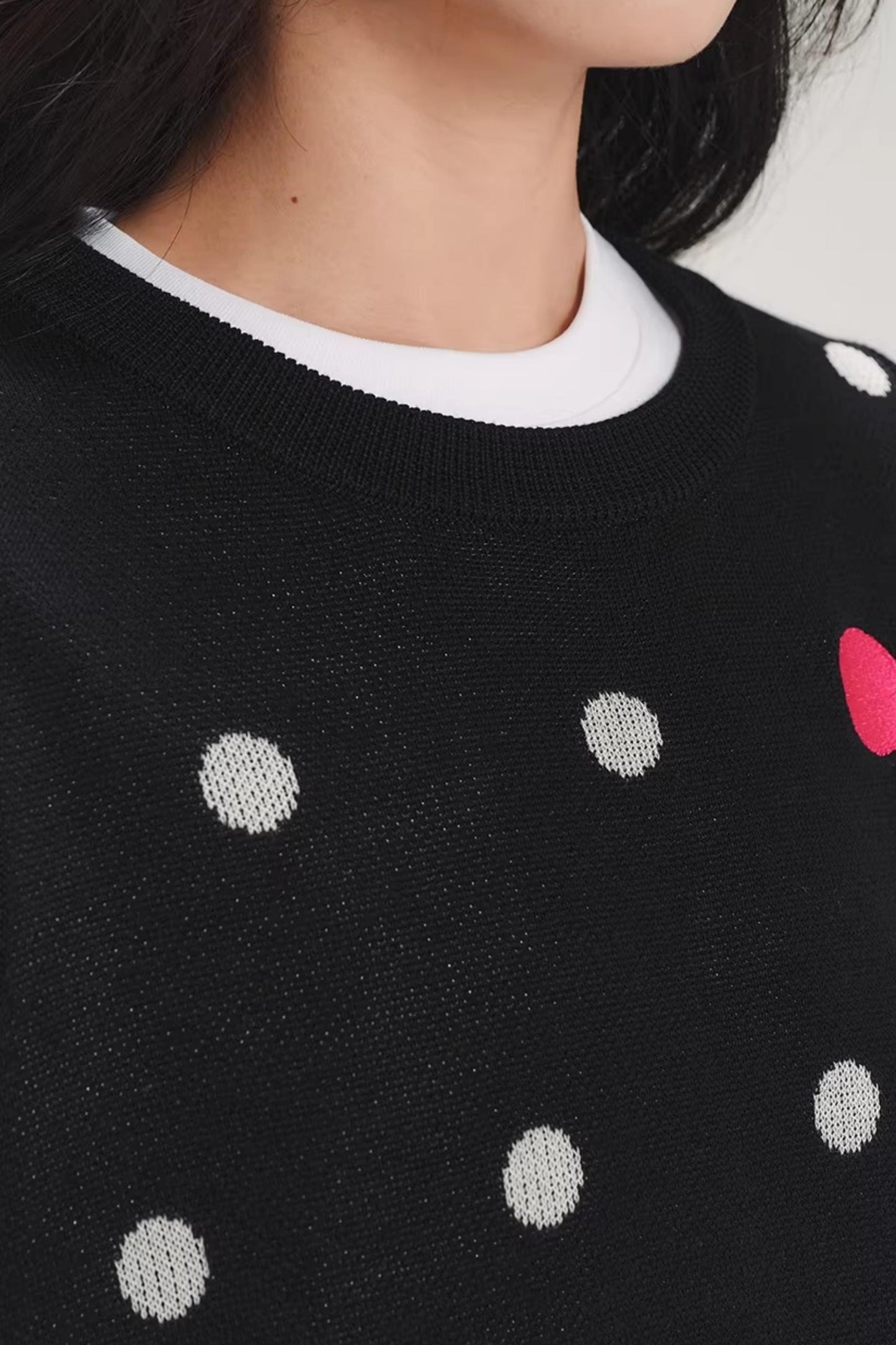 Colorful Polka Dot Knit Vest