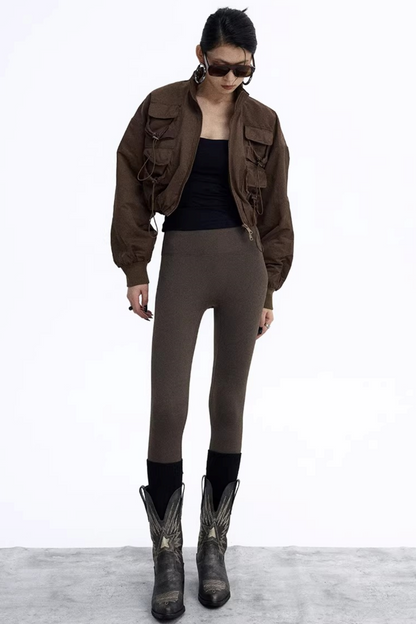 Solid Color Flight Jacket