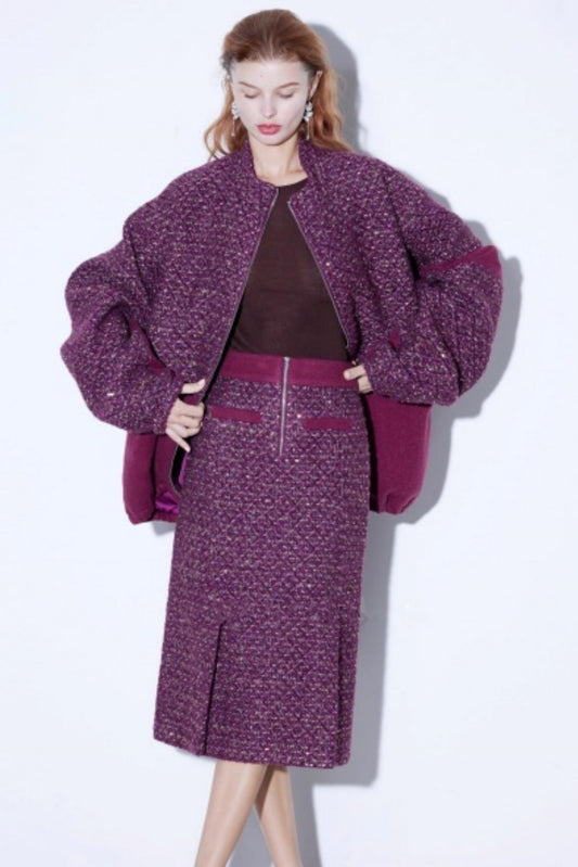 Deconstructed Wool Tweed Jacket Set-Up