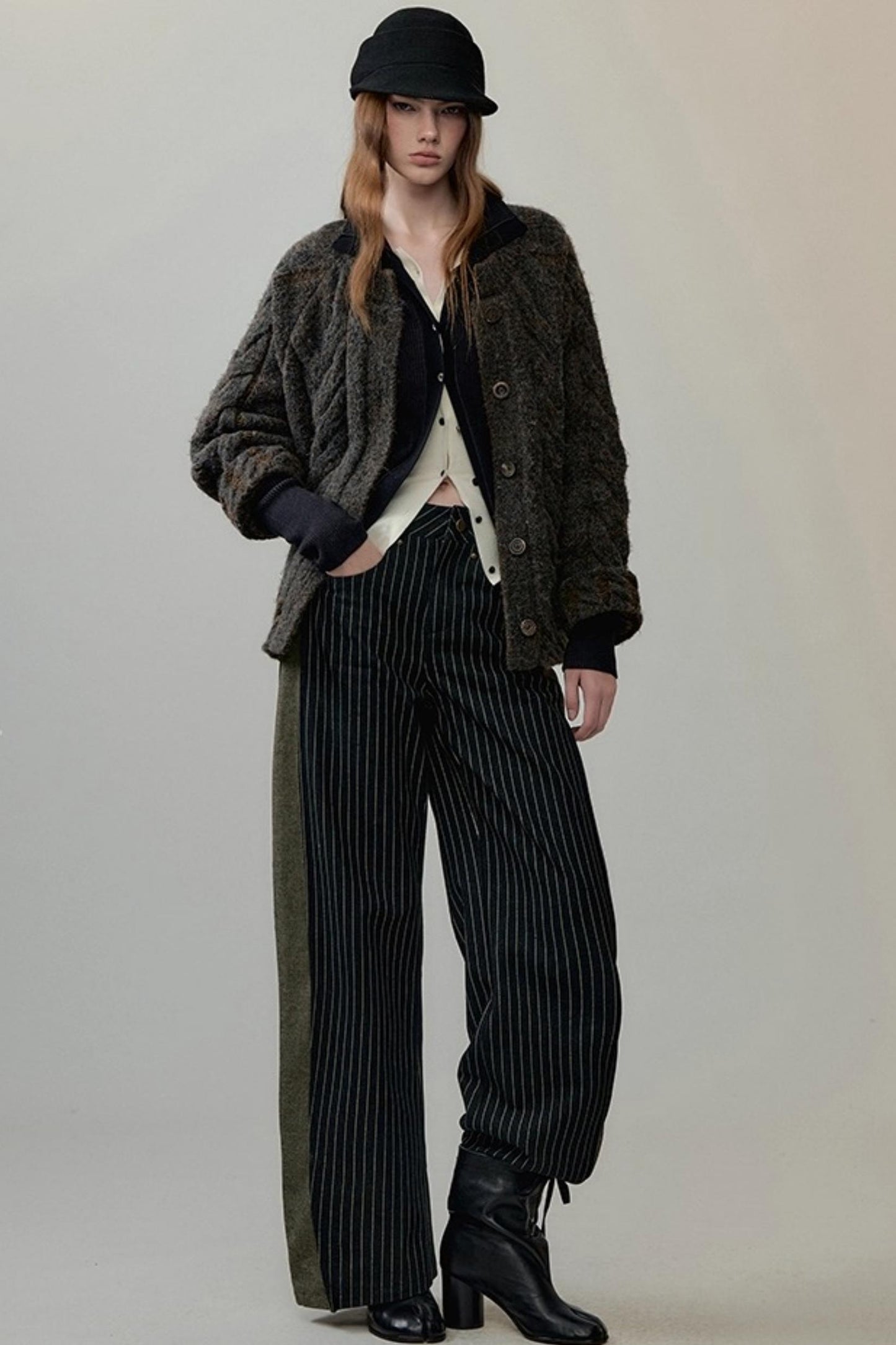 Striped Patchwork Banana Pants