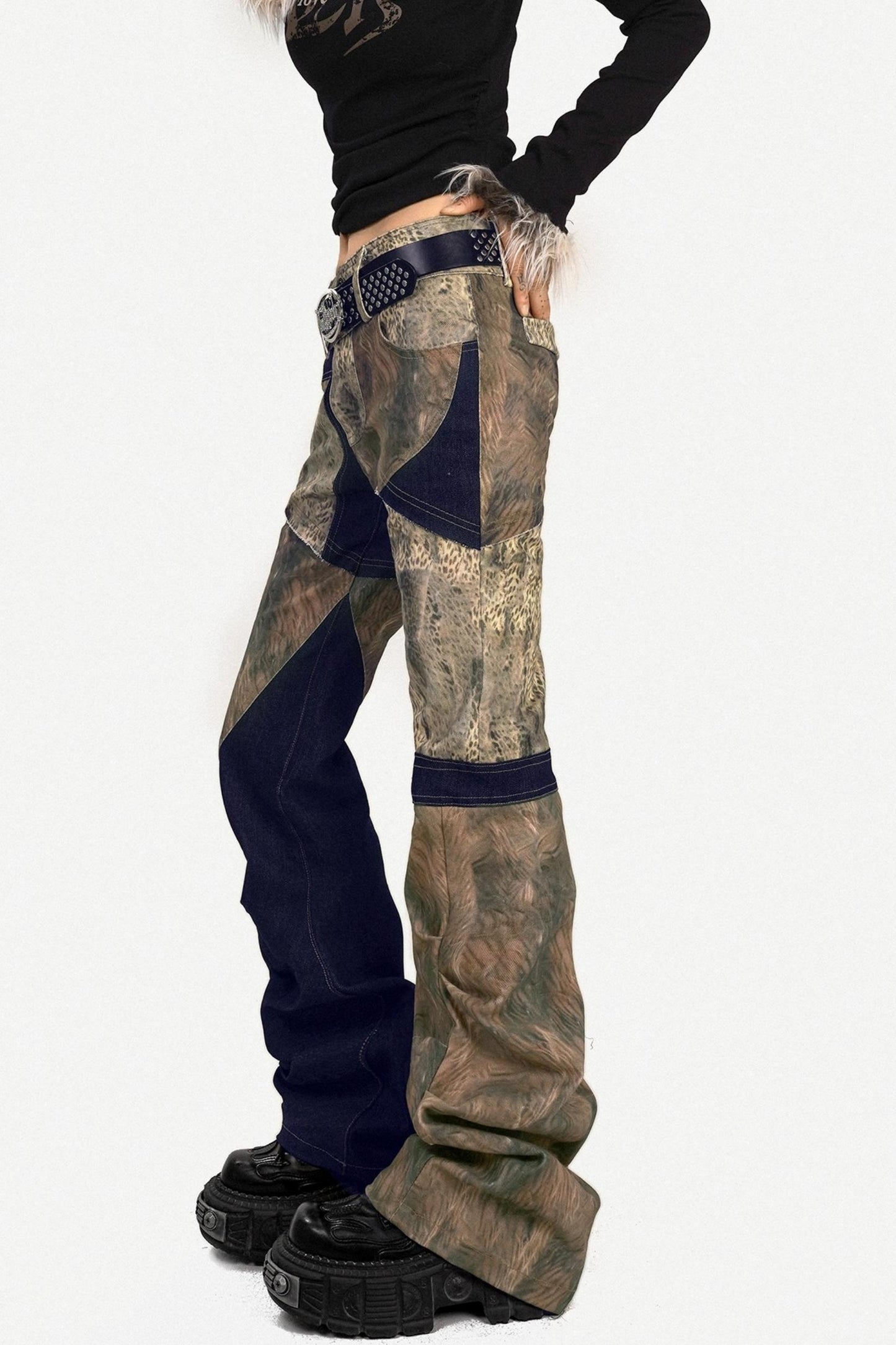 Rebellious Retro Flared Pants