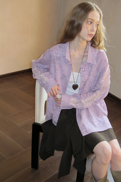 Miss Muse Sequin Lace Top