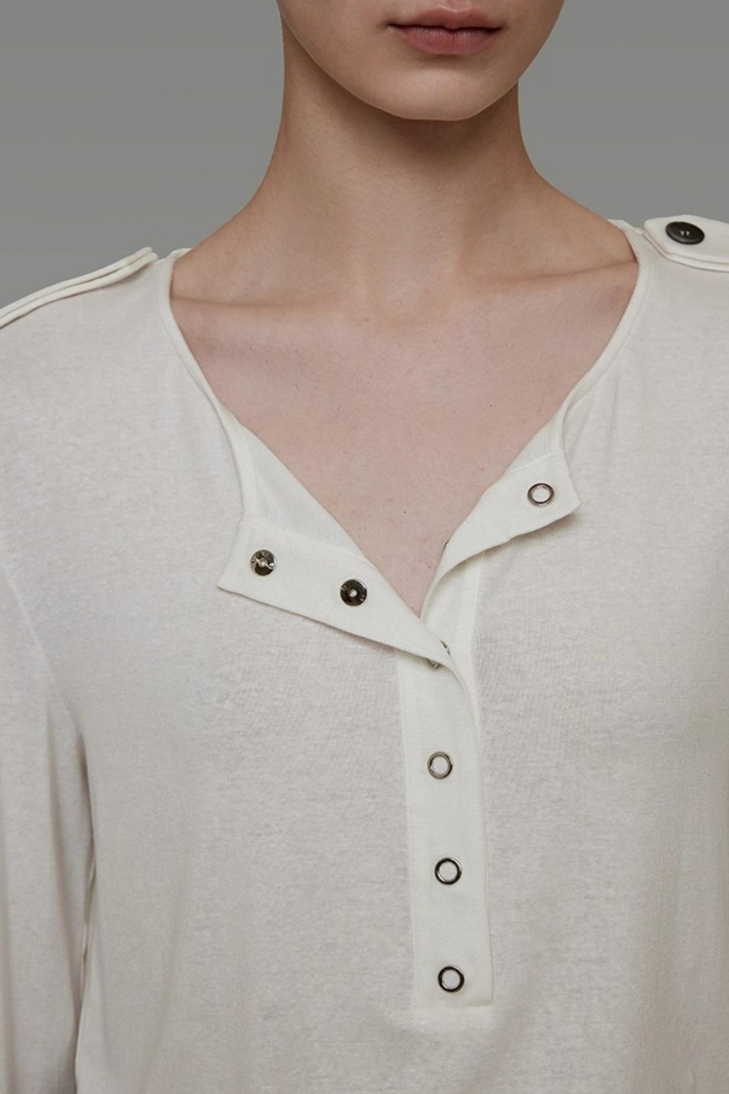 Versatile V-Neck Knit Top