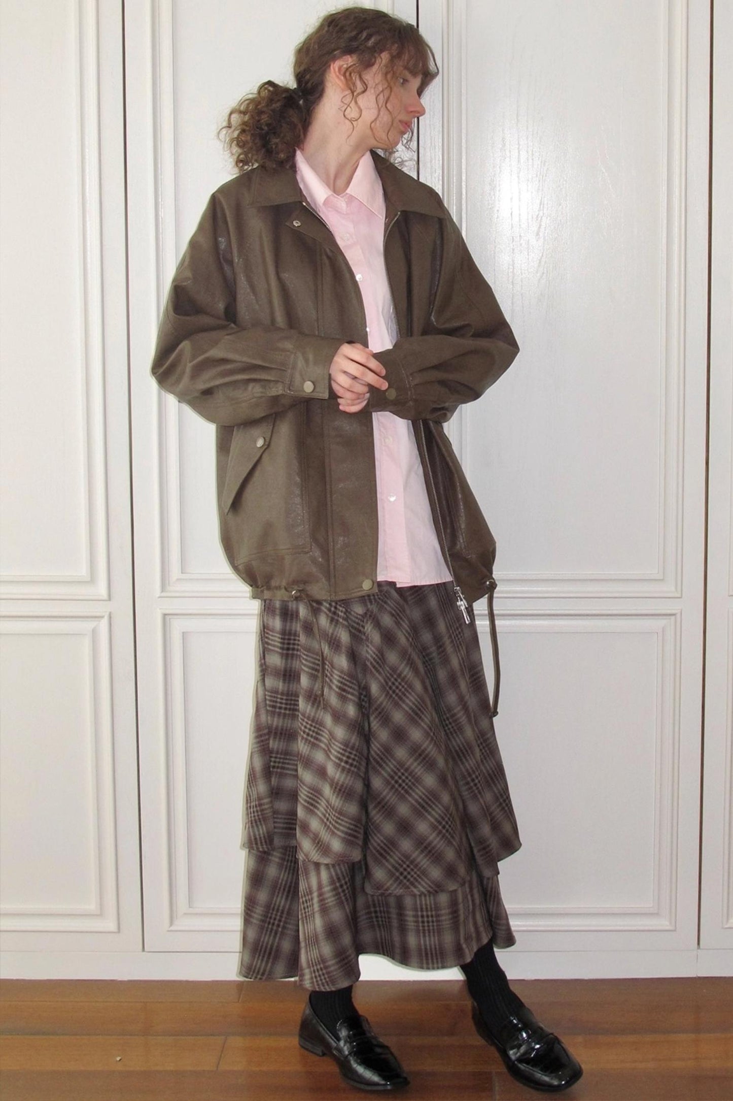 Vintage Matte Coffee Leather Jacket