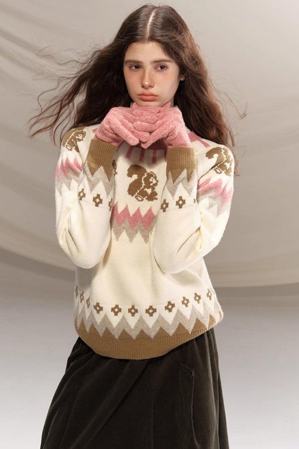 Peach Pinecone Wool Sweater