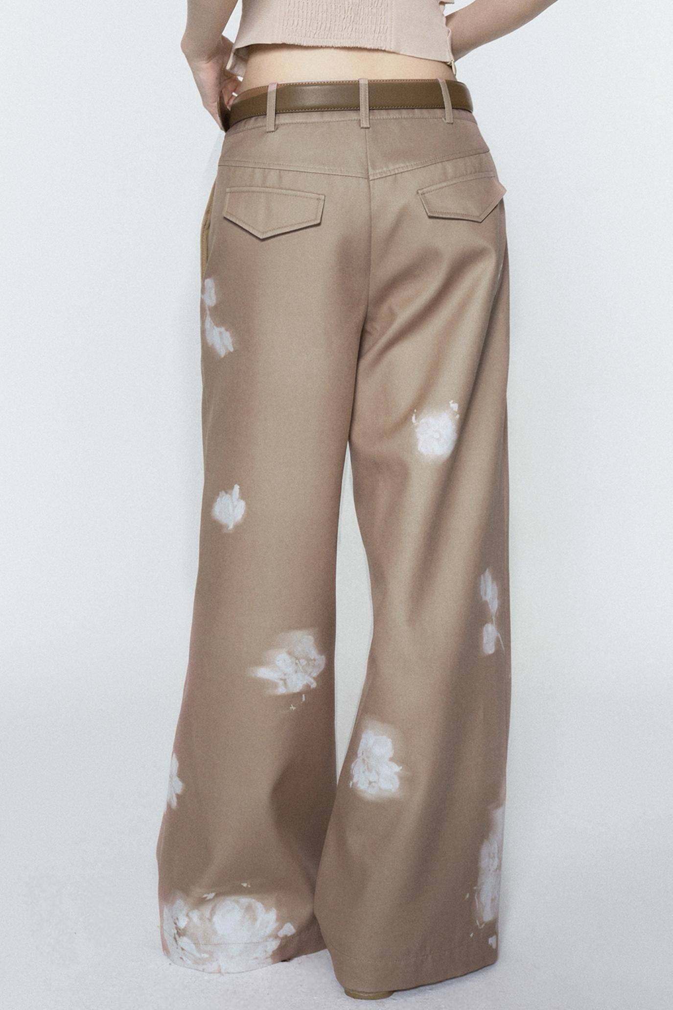 Printed Brown Breeze Blouse & Pants Set-Up