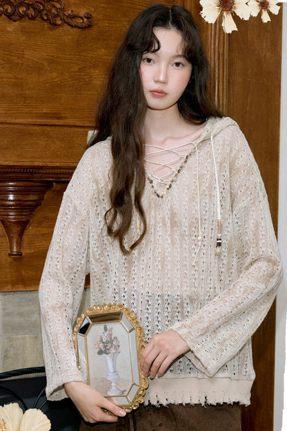 Original Neo-Bohemian Hooded Blouse