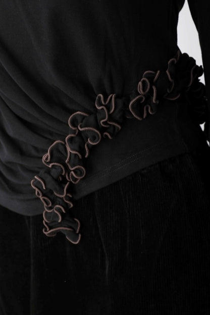 Dark Night Ruffle Top