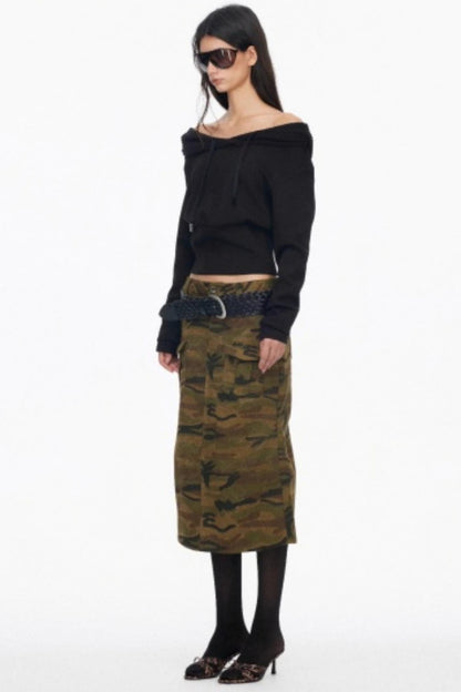 Vintage Camouflage Mermaid Skirt