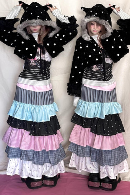 Original Design Cat Ear Plush Short Coat