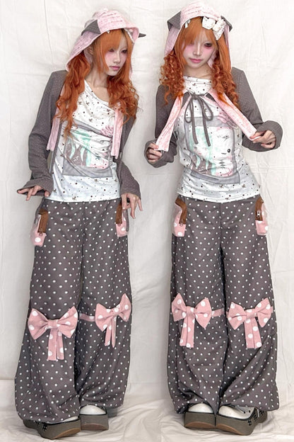 Polka Dot Loose Trousers