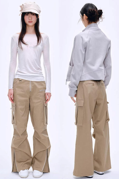 Vintage Pleated Workwear Pants