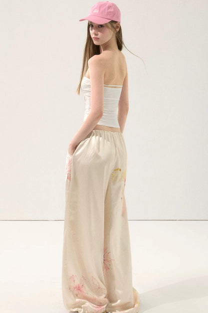 Gradient Print Drawstring Pants