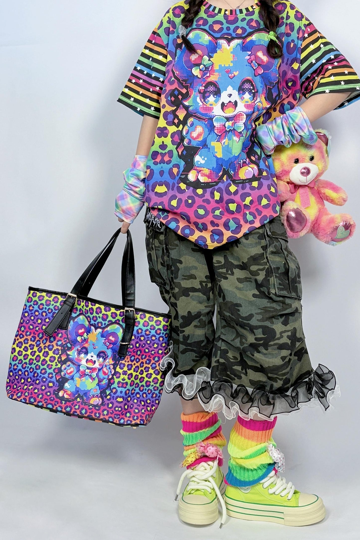 Rainbow Frise Leather Bag