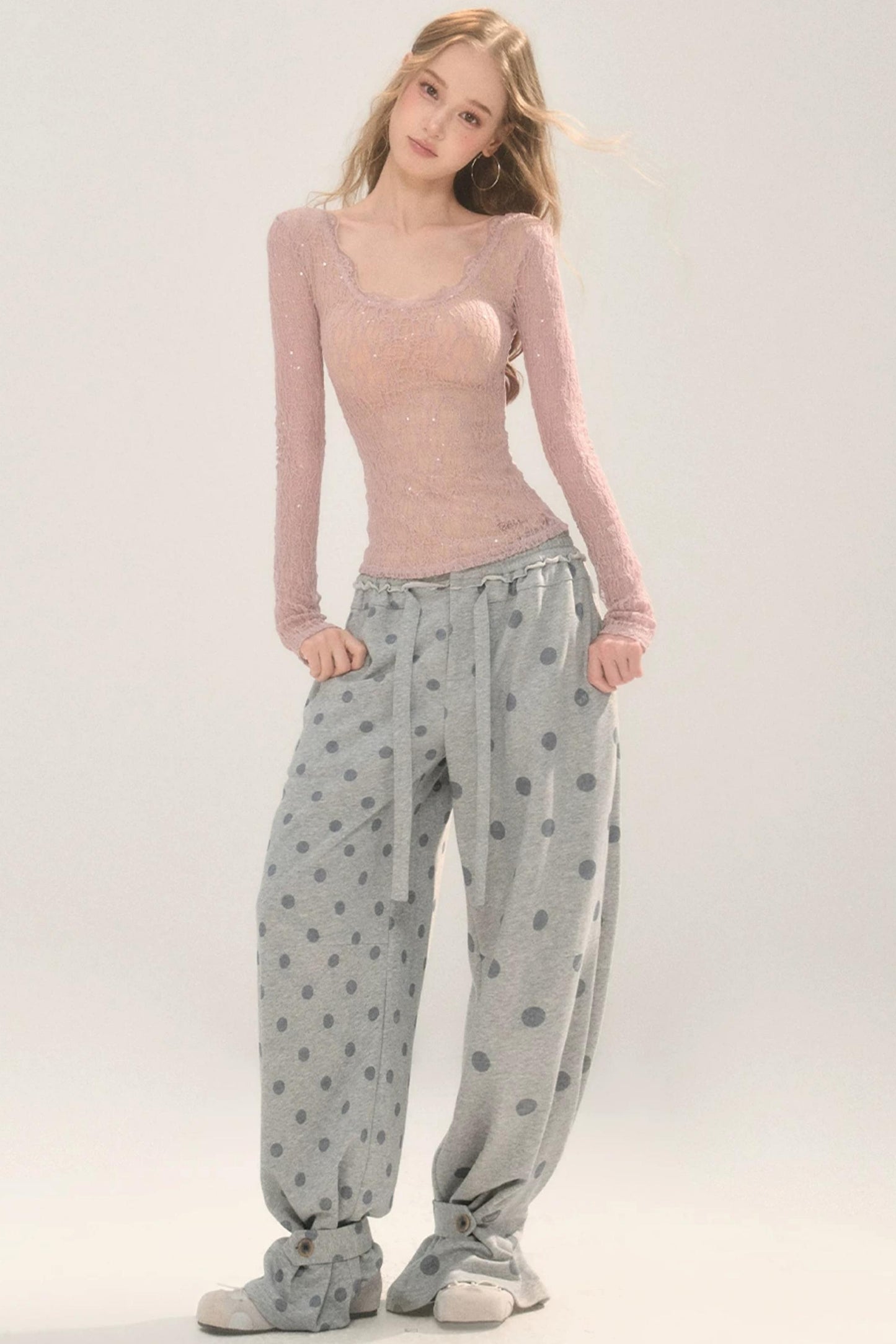 Two-Way Polka Dot Pants