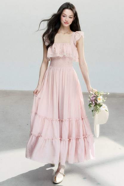 Robe d'été en dentelle patchwork