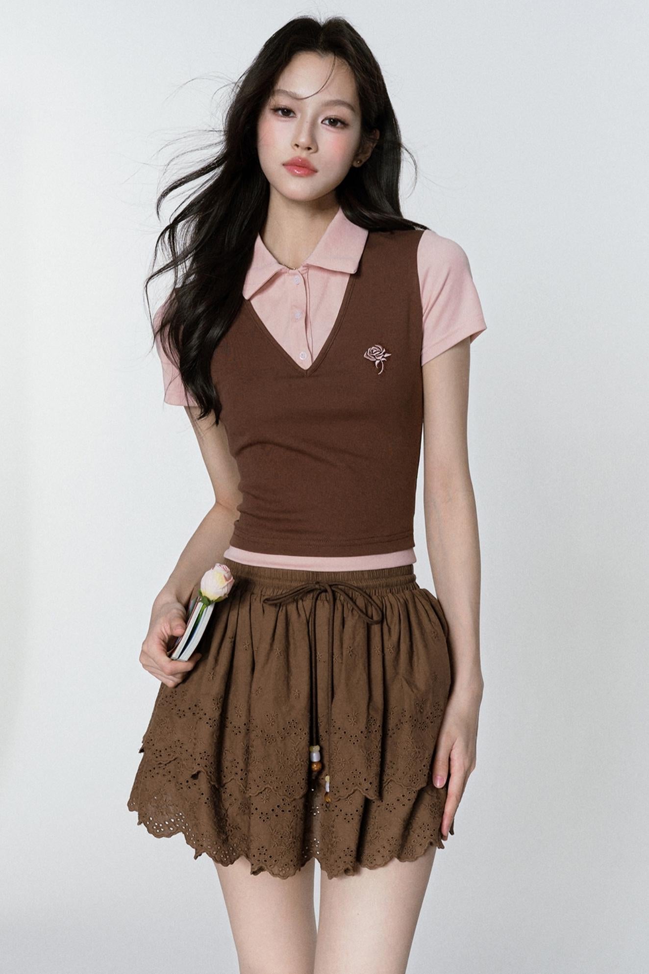 Pinkish Brown Rose Tee