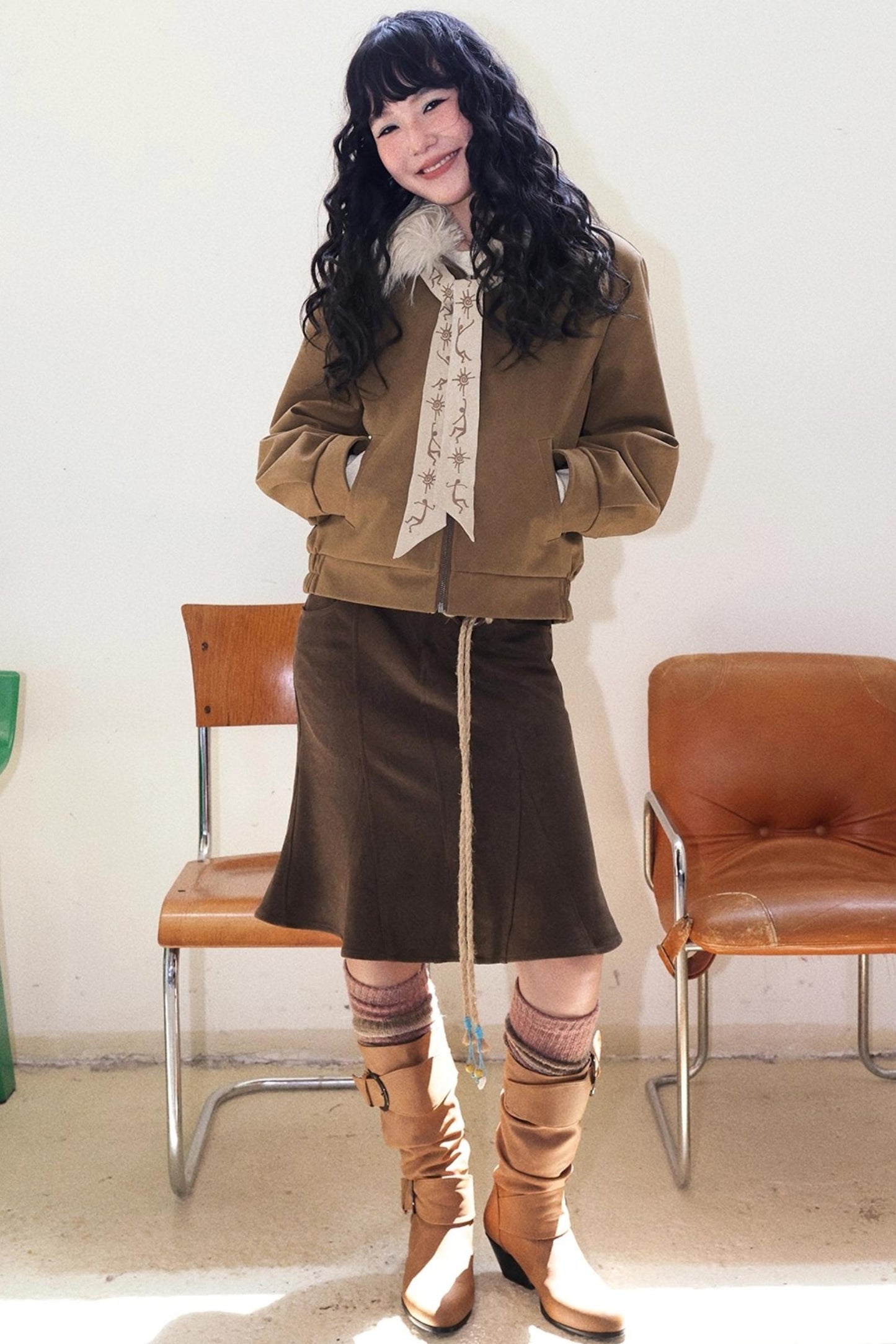 Before Sunrise Fur Collar Jacket