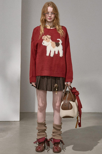 Plush Puppy Jacquard Puppy Top