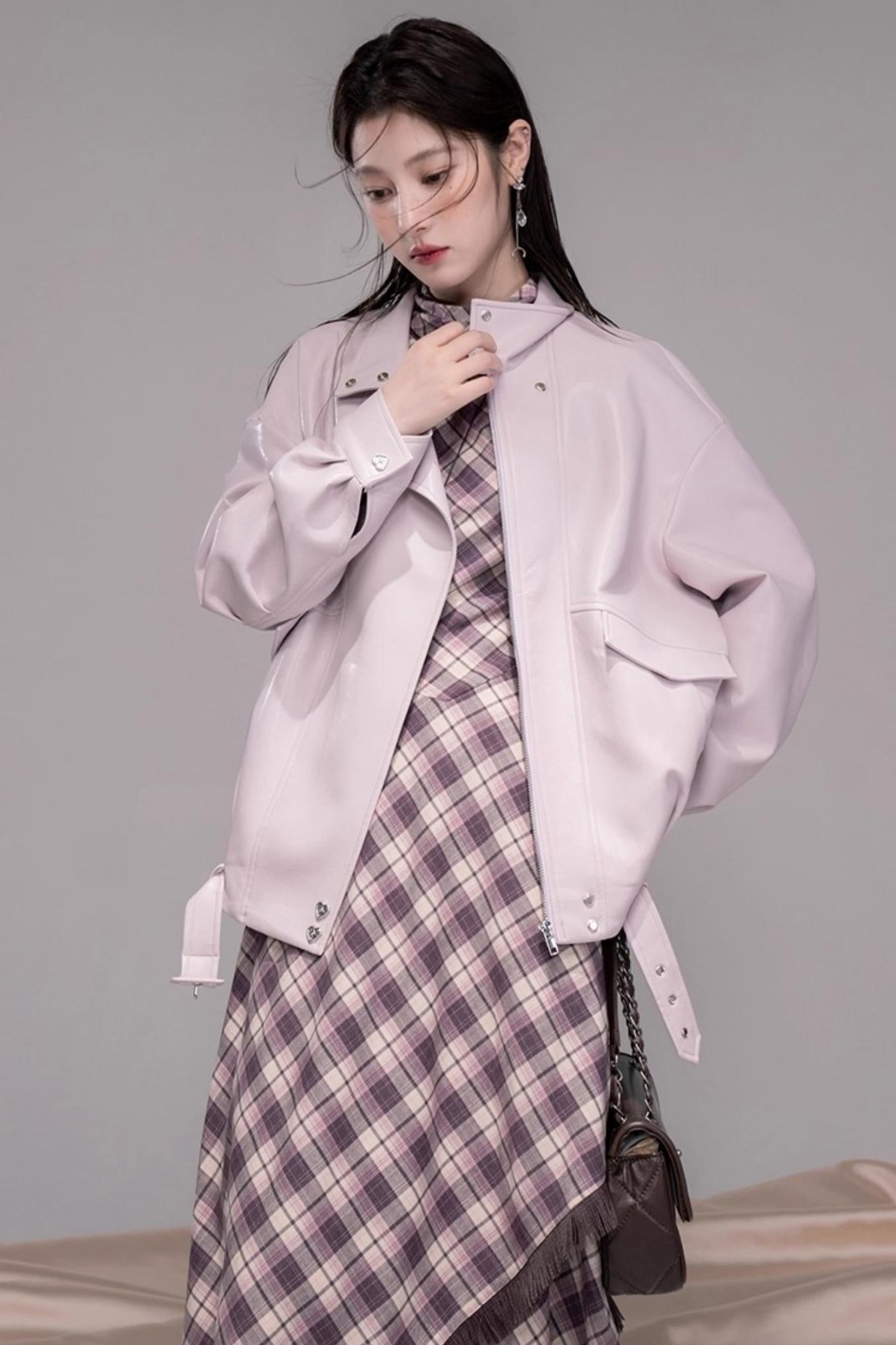 Rio Mist Purple Leather Jacket