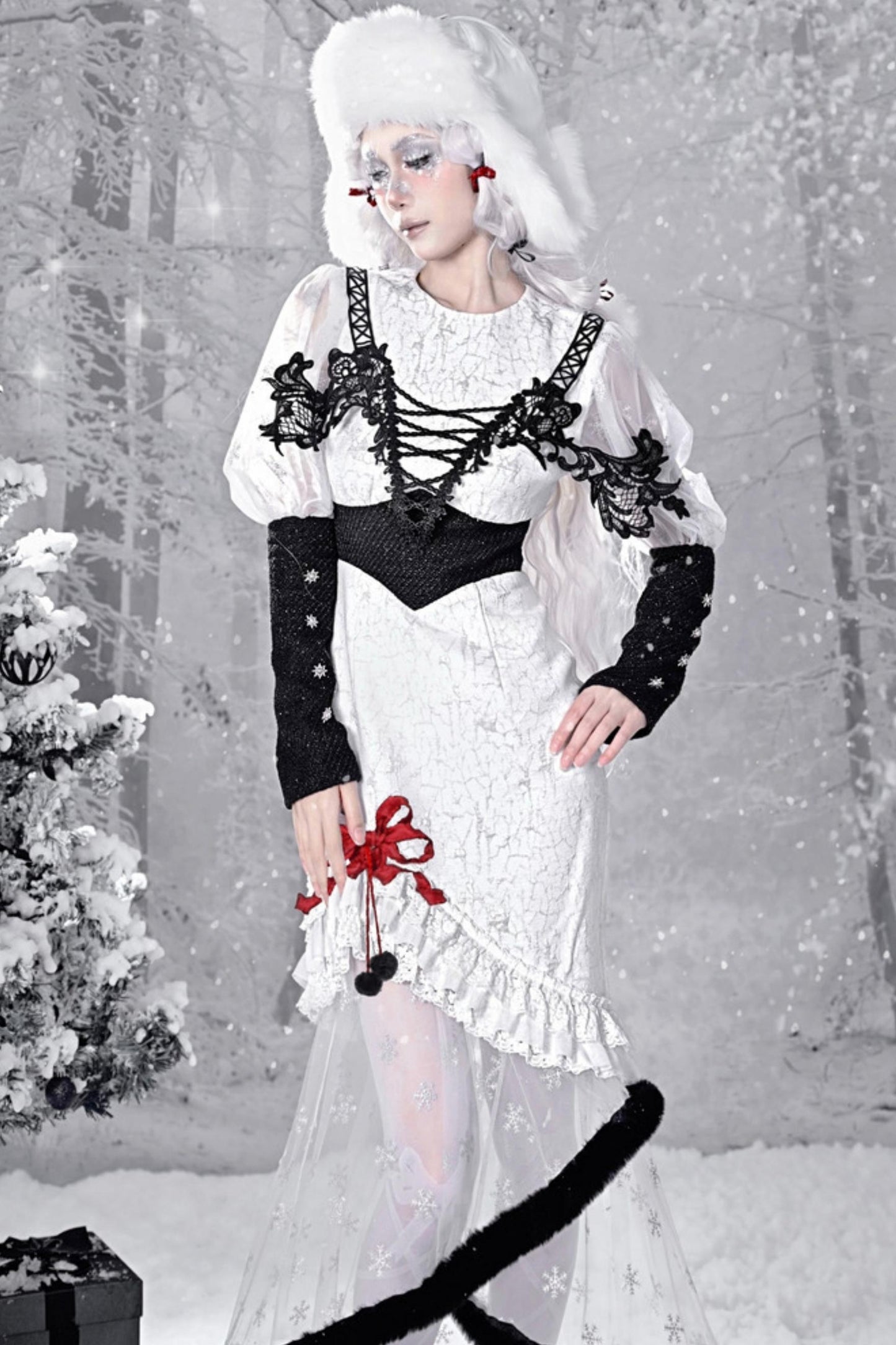 Winter Carol Gothic Mermaid Dress