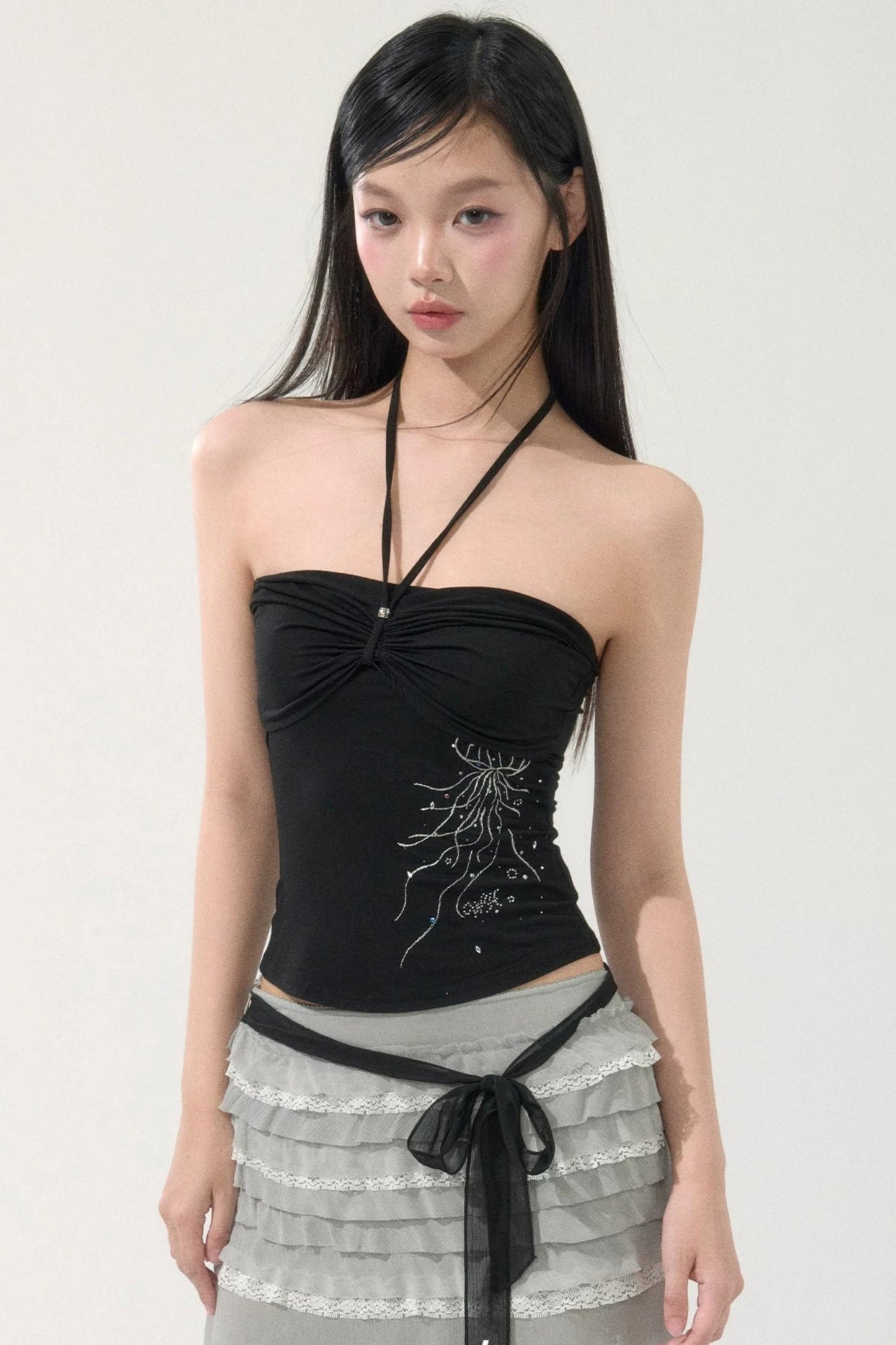 Rhinestone Twist Tube Top