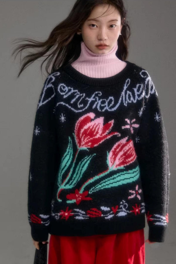 Snowy Night Wool Sweater Set-Up