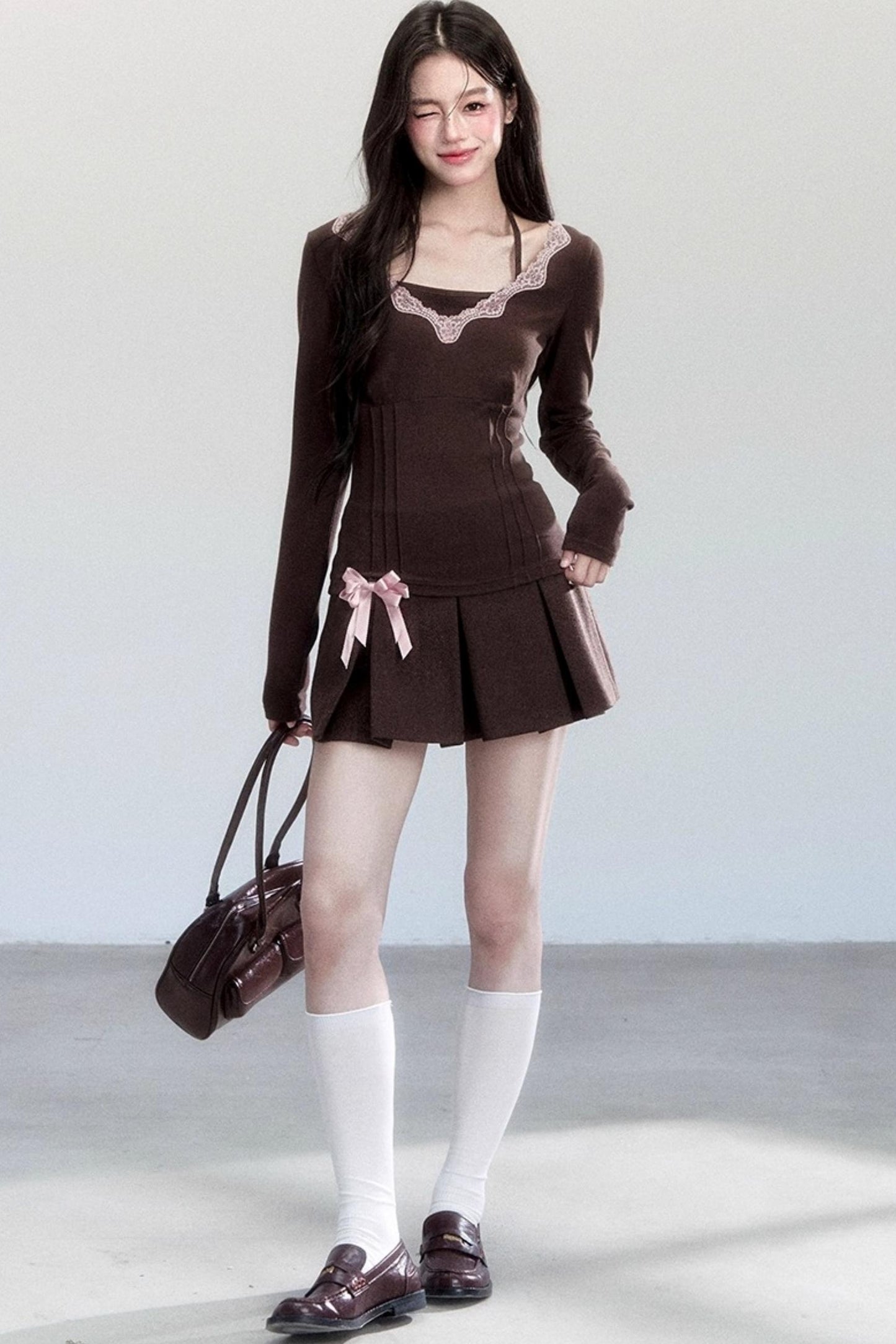 Lace Halterneck Base Layer Top