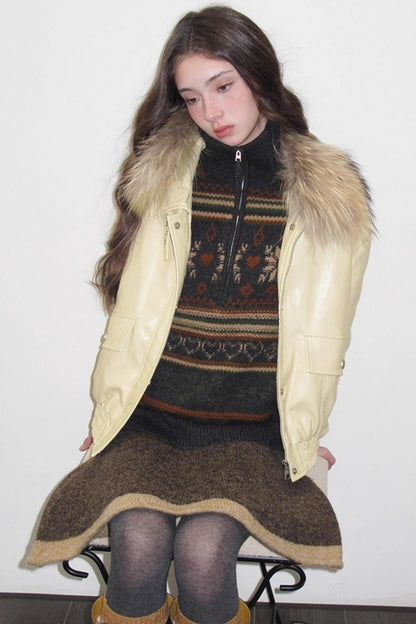 Vintage Wool Fair Isle Sweater Set-Up