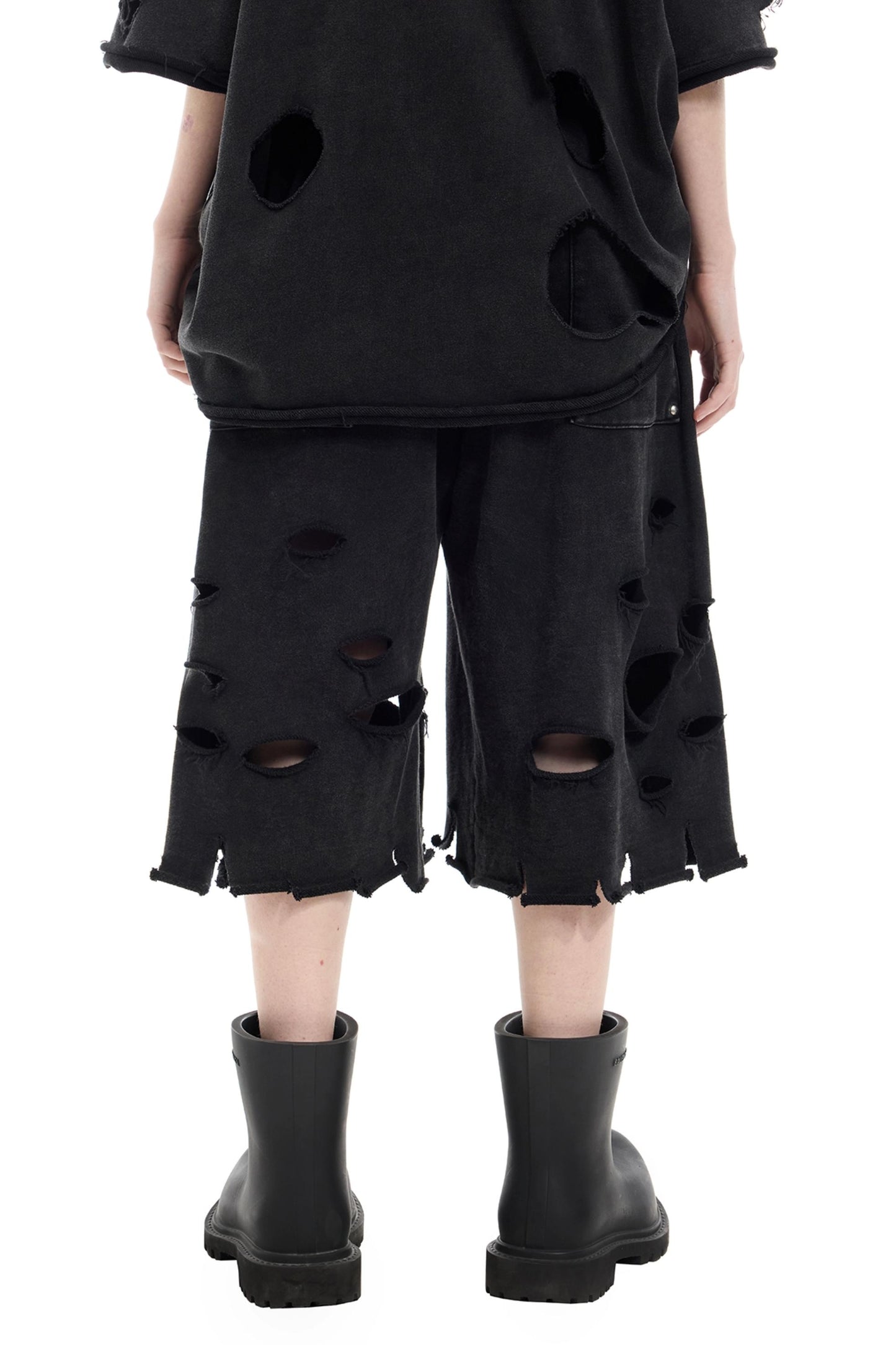 Moon Distressed Shorts