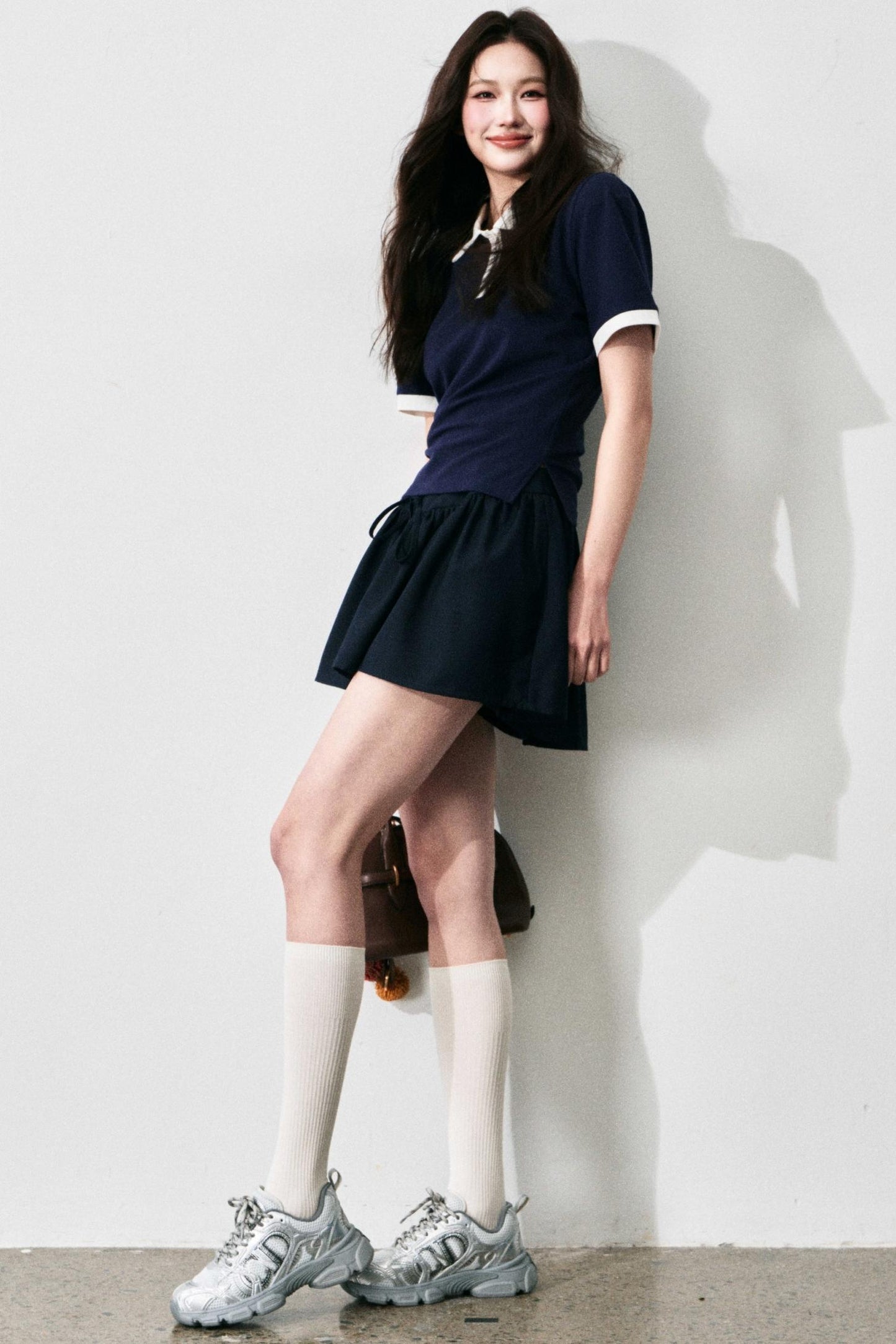 Slim Shoulders Short Sleeves Top