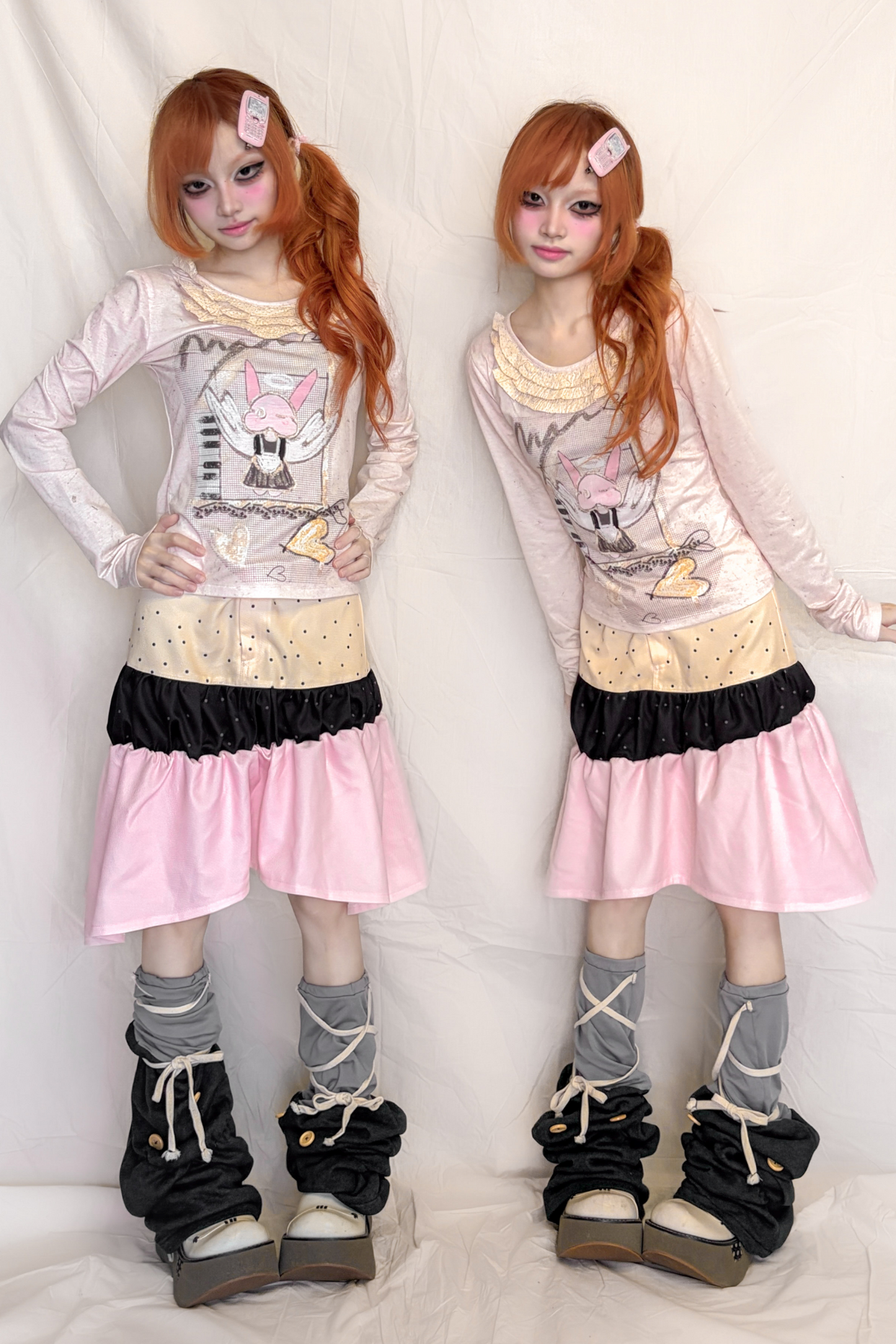 Patchwork High-Leg Leg Warmers