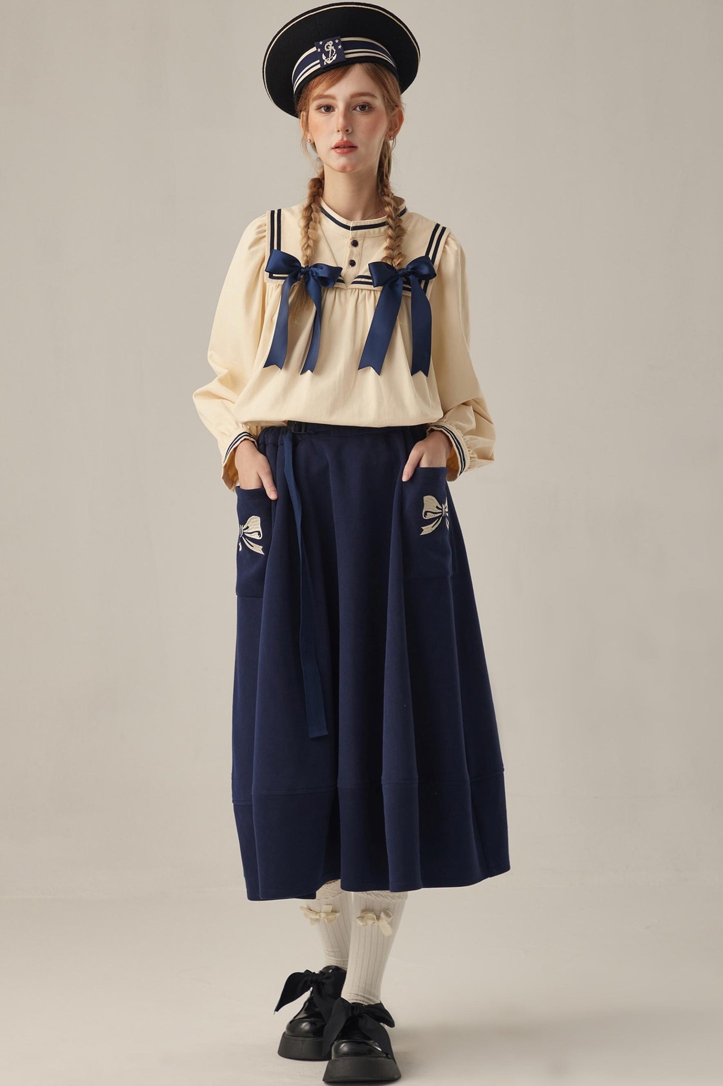 Elegant Floral Midi Skirt