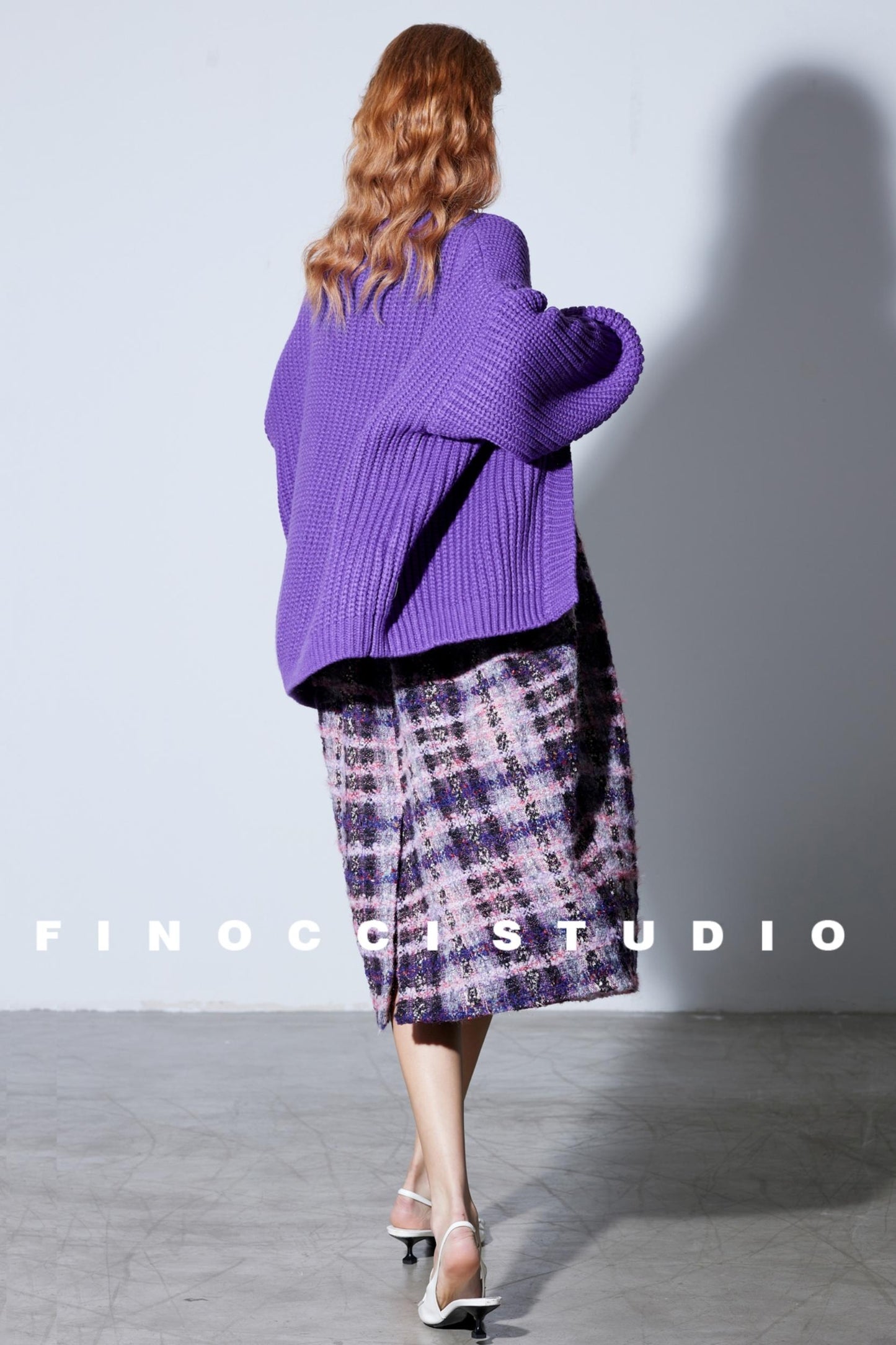 Rich Purple Wool Cardigan