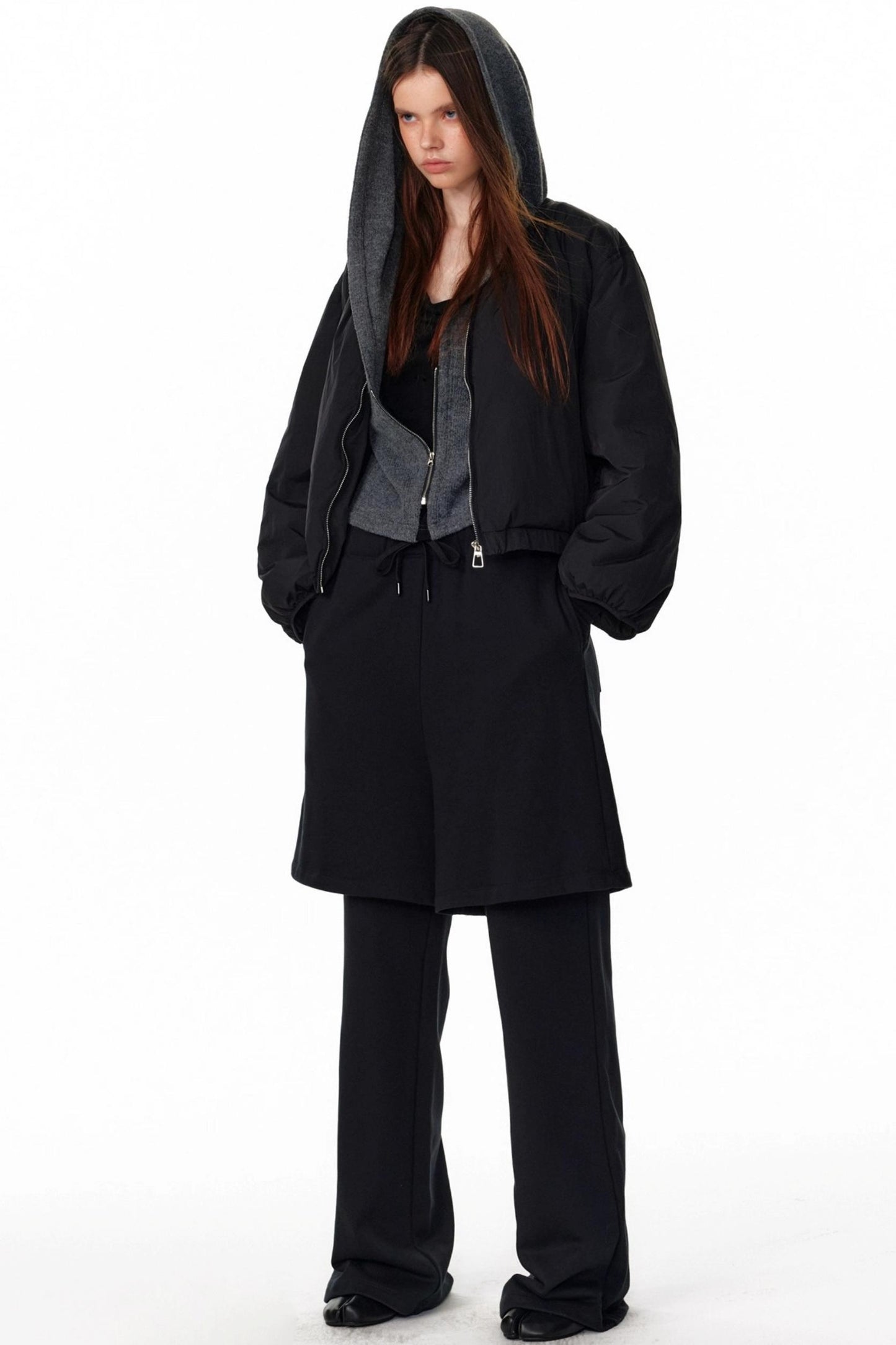 Vintage Hooded Knit Cardigan Top