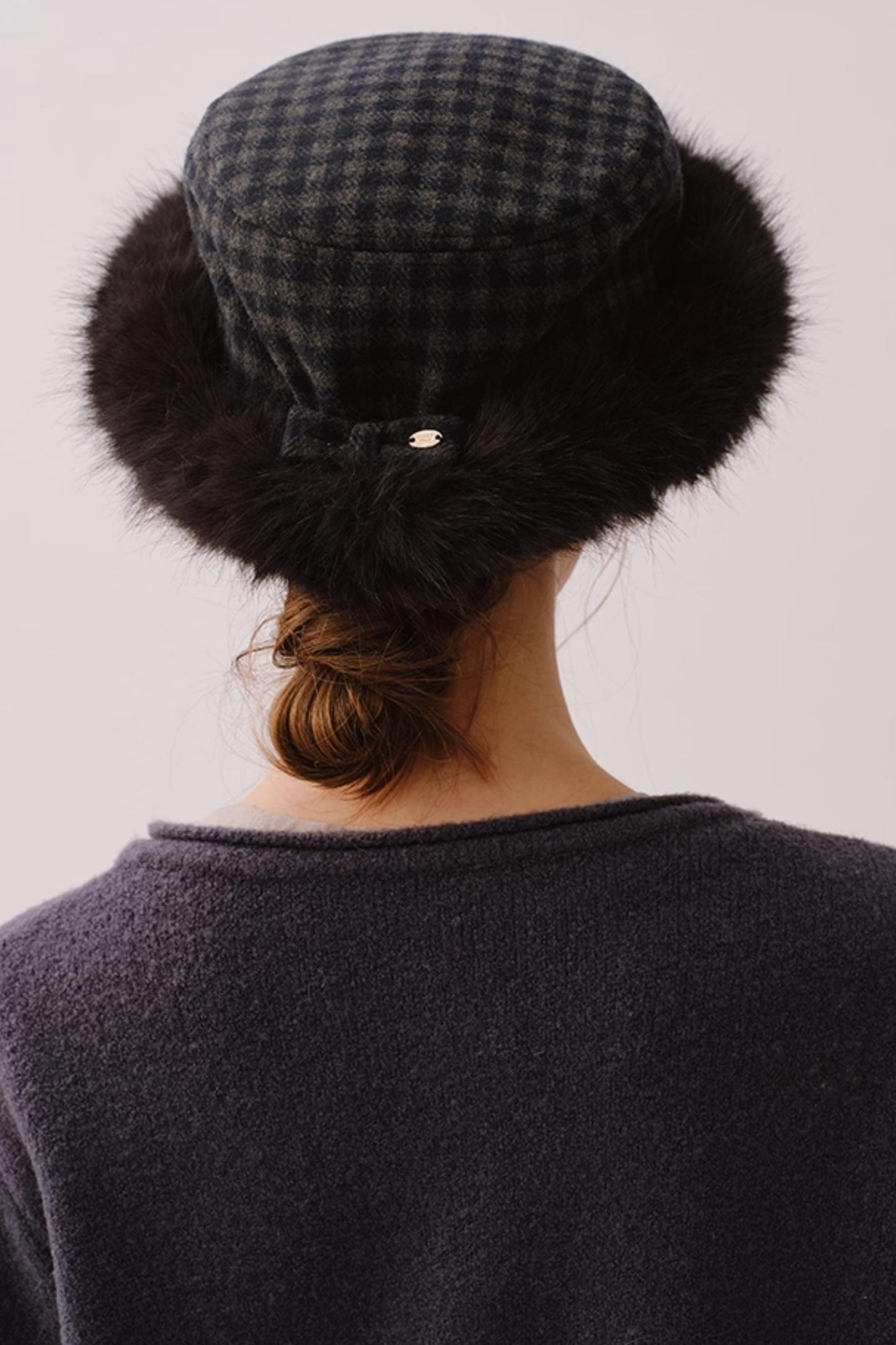 Reversible Faux Fur Beret Hat