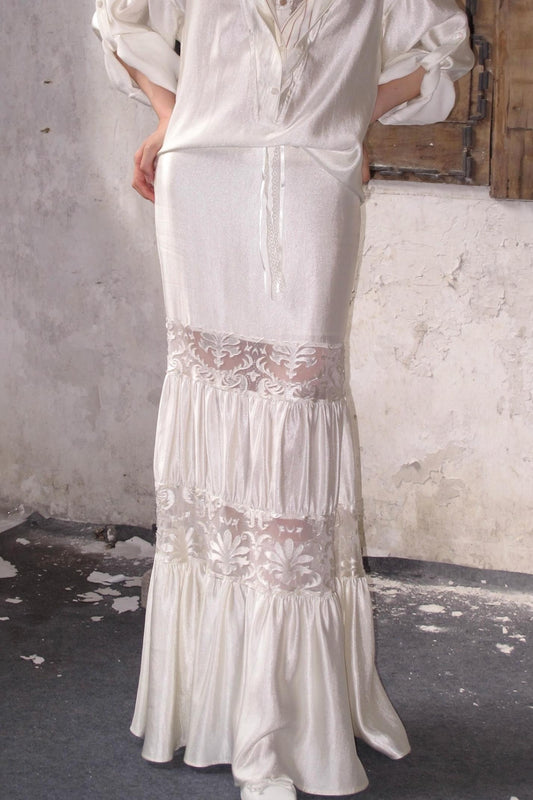 Patchwork Lace Mermaid Skirt