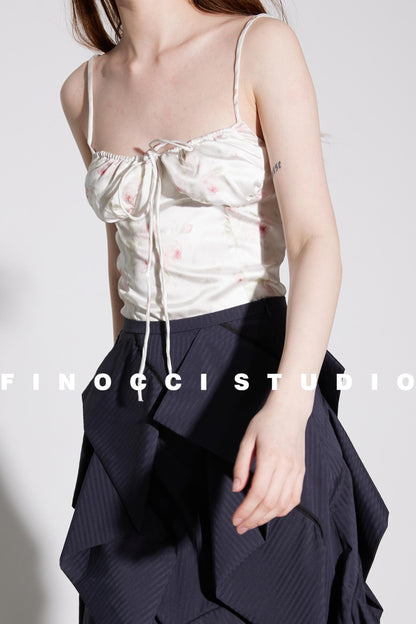 Summer Satin Floral Lingerie Set-Up